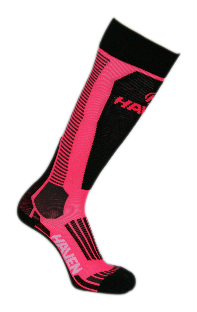detské lyžiarske ponožky HAVEN-ružové